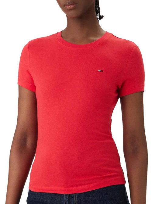 Tommy Hilfiger Dames T-shirt Rood - Tjw C - Kiabi Tommy Hilfiger Dames T-shirt Rood - Tjw C - Kiabi
