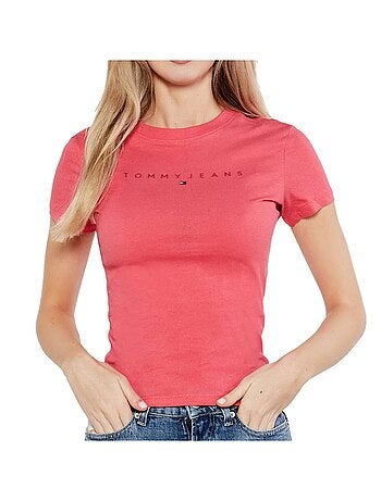 Tommy hilfiger dames t-shirt geel night navy
