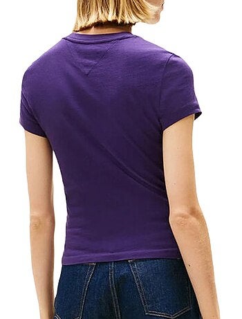 Tommy hilfiger dames t-shirt violet dw0dw21550