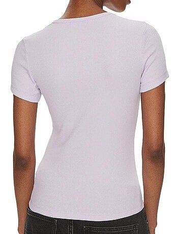 Tommy hilfiger dames t-shirt met roze badge
