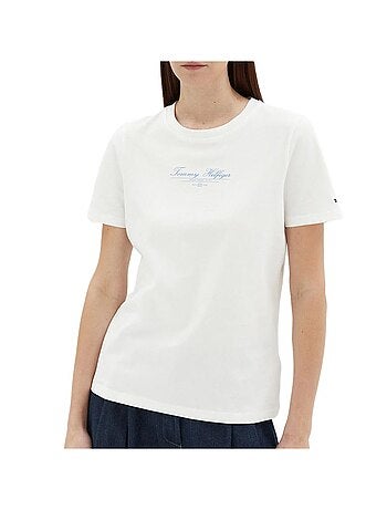 Tommy hilfiger dames t-shirt wit regular fit
