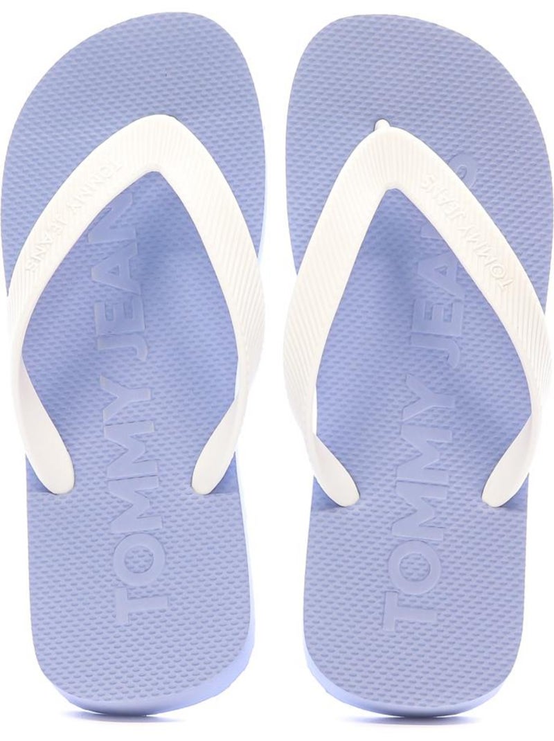 Tommy Hilfiger Dames Teenslippers Blauw/Wit EN0EN02447 Blauw - Kiabi