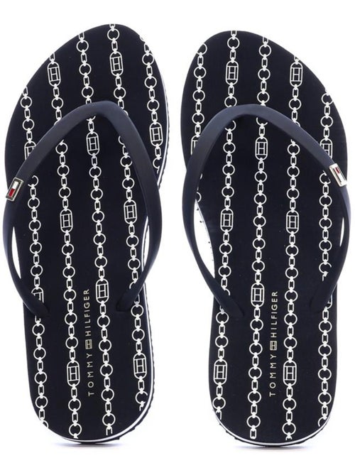 Tommy Hilfiger Dames Teenslippers met Bandje voor Strand - Kiabi Tommy Hilfiger Dames Teenslippers met Bandje voor Strand - Kiabi