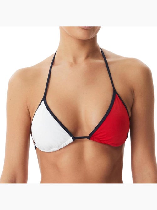 Tommy hilfiger dames triangel bikinibovenstuk marine/wit/rood - Kiabi