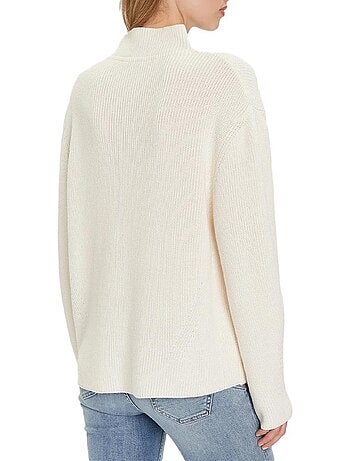 Tommy hilfiger dames trui wit tjw mockneck badge s