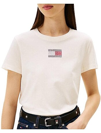 Tommy hilfiger dames t-shirt zwart dw0dw21965