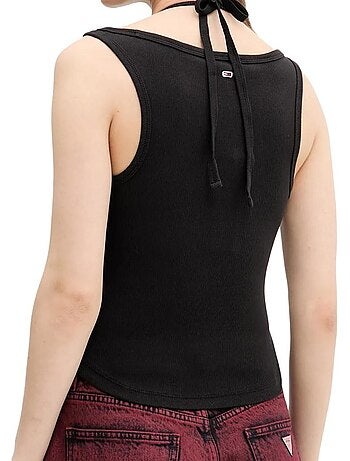 Tommy hilfiger dames zwart mouwloos topje dw0dw20325