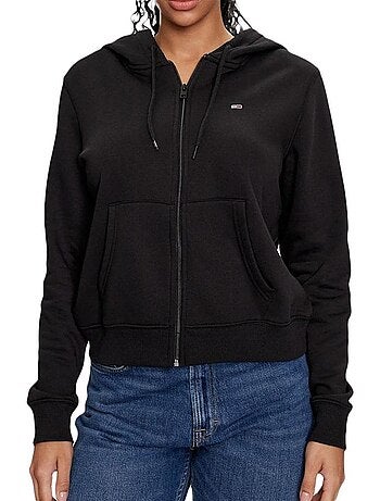 Tommy hilfiger dames hoodie met rits - blauw
