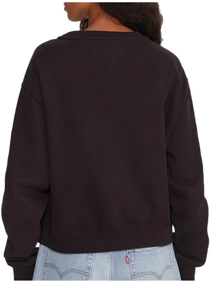 Tommy Hilfiger Dames Zwarte Script Sweater Zwart - Kiabi