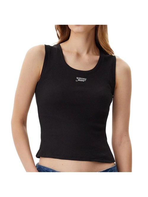 Tommy Hilfiger Dames Zwarte Script Tanktop - Kiabi Tommy Hilfiger Dames Zwarte Script Tanktop - Kiabi