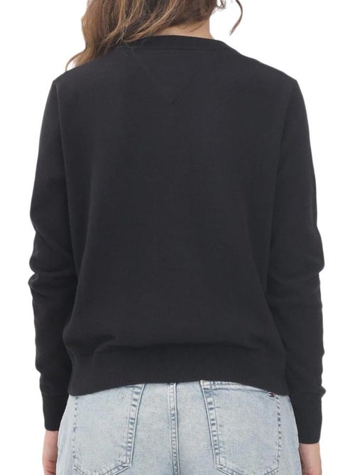 Tommy Hilfiger Dames Zwarte V-hals Trui - Kiabi Tommy Hilfiger Dames Zwarte V-hals Trui - Kiabi