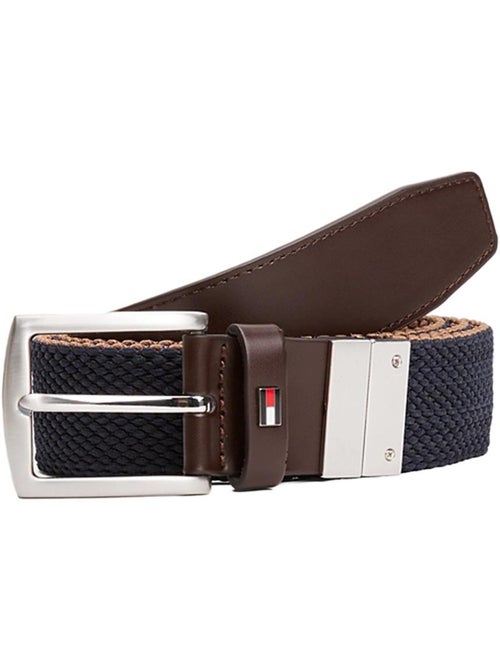 Tommy Hilfiger Denton Heren Riem Bruin/Marine - Kiabi