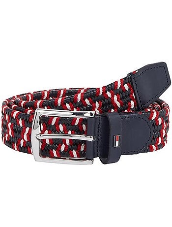 Tommy hilfiger dentons herenriem - marine/rood