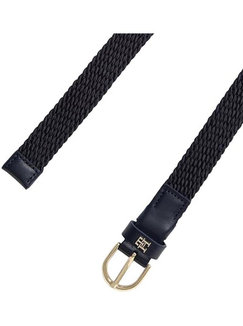 Tommy hilfiger effortless marineblauwe damesriem Blauw - Kiabi