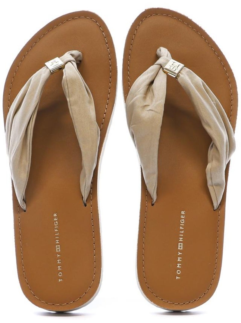 Tommy hilfiger elevated beach slippers beige dames Beige - Kiabi