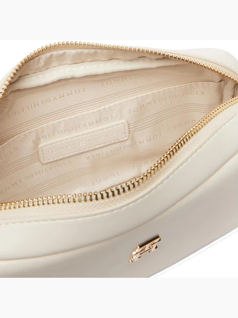 Tommy hilfiger essential camera crossbody tas beige voor dames Beige - Kiabi
