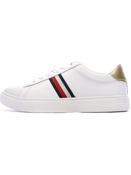 Tommy Hilfiger Essential Court Sneakers Dames Wit - Kiabi Tommy Hilfiger Essential Court Sneakers Dames Wit - Kiabi