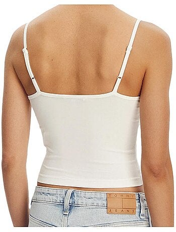 Tommy hilfiger essential dames tanktops - 2-pack wit/blauw