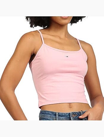 Tommy hilfiger essential dames tanktops wit/roze - 2-pack