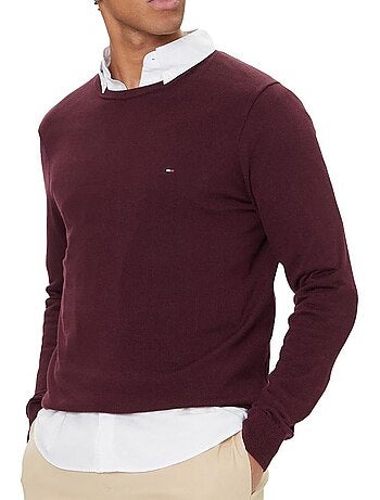 Tommy hilfiger essential heren trui pruim