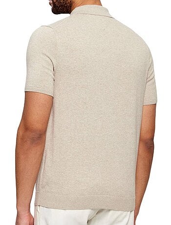 Tommy hilfiger essential katoenen polo voor heren - beige