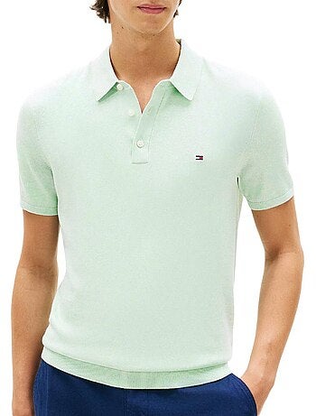 Tommy hilfiger essential katoenen polo voor heren - beige