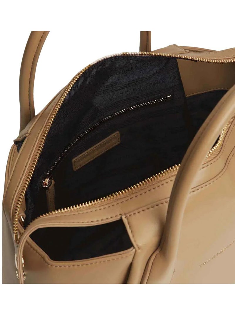 Tommy hilfiger essential satchel camel dames schoudertas Cappuccinobruin - Kiabi