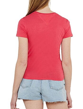 Tommy hilfiger essential t-shirt voor dames - roze