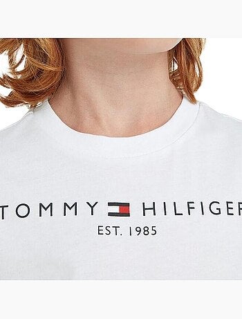 Tommy hilfiger essential t-shirt voor jongens - wit