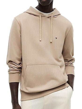 Tommy hilfiger essential terry heren sweatshirt beige mw0mw37235