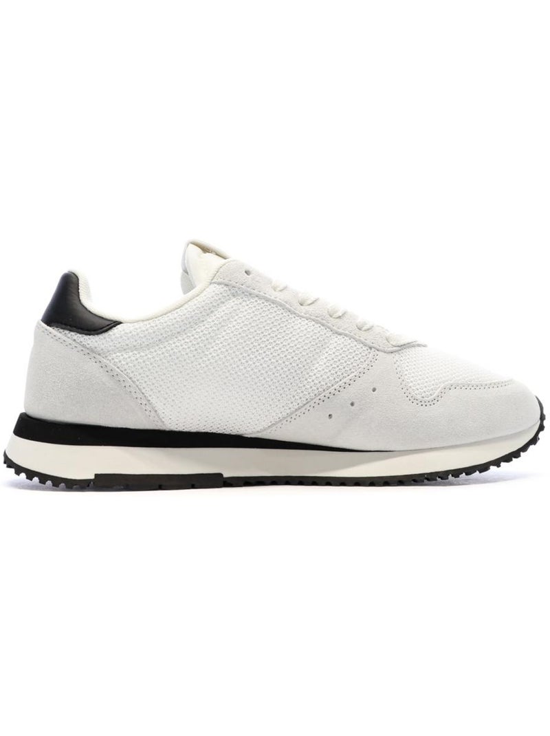 Tommy hilfiger eva runner leren sneakers wit/marine voor heren Wit - Kiabi