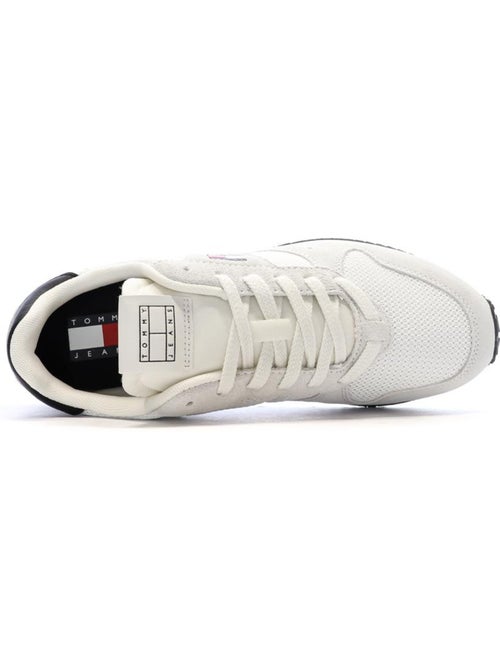 Tommy hilfiger eva runner leren sneakers wit/marine voor heren - Kiabi Tommy hilfiger eva runner leren sneakers wit/marine voor heren - Kiabi