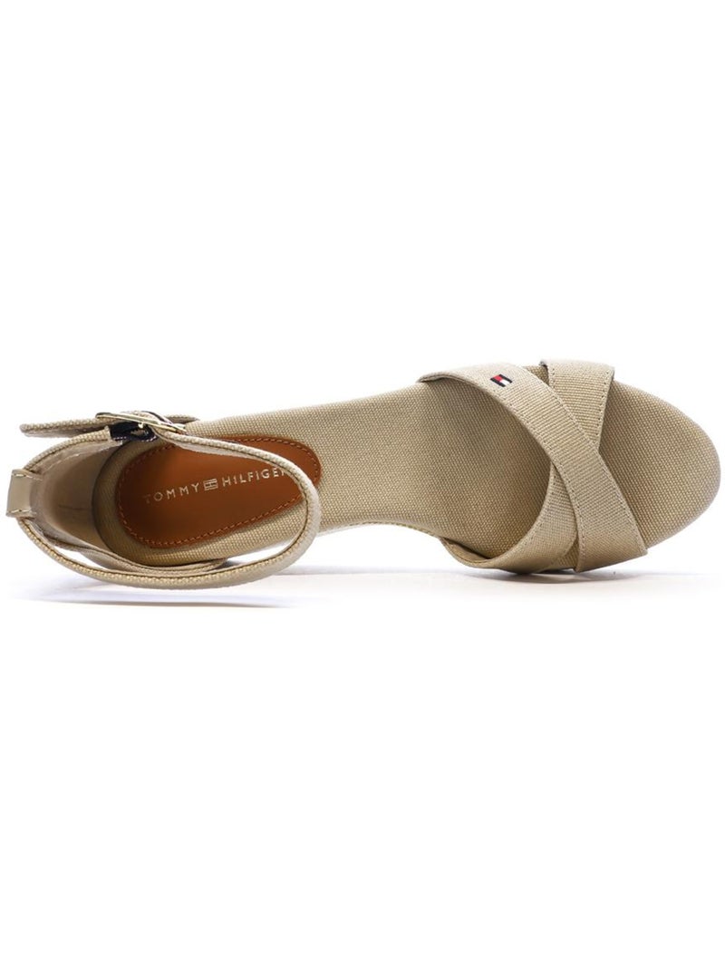Tommy Hilfiger Flag Criss-cross Beige Sandalen voor Dames Beige - Kiabi