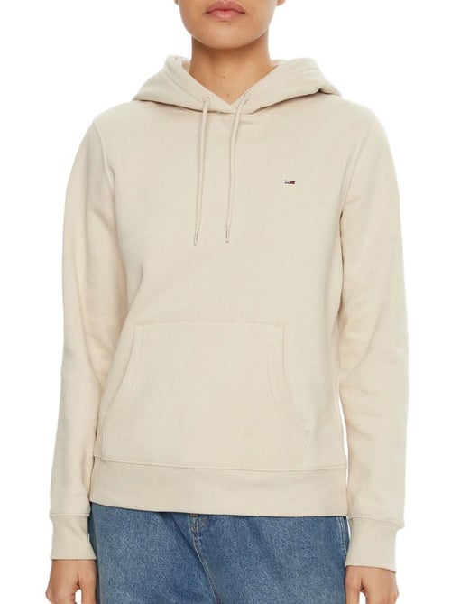 Tommy Hilfiger Flag Ecru Dames Hoodie - Kiabi Tommy Hilfiger Flag Ecru Dames Hoodie - Kiabi