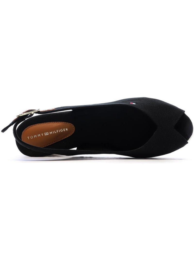 Tommy Hilfiger Flags Zwarte Sandalen voor Dames Zwart - Kiabi