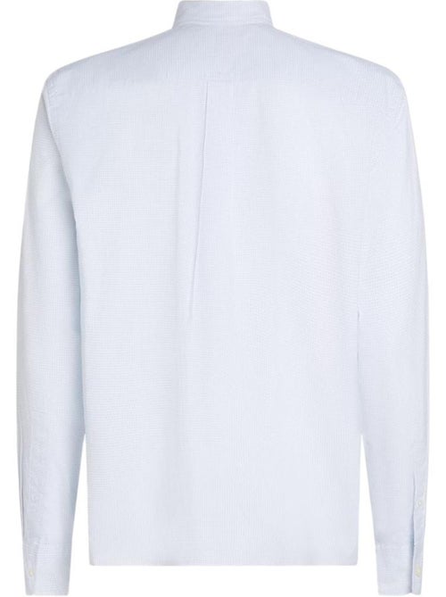 Tommy Hilfiger Flex Heren Overhemd Wit/Lichtblauw - Kiabi Tommy Hilfiger Flex Heren Overhemd Wit/Lichtblauw - Kiabi