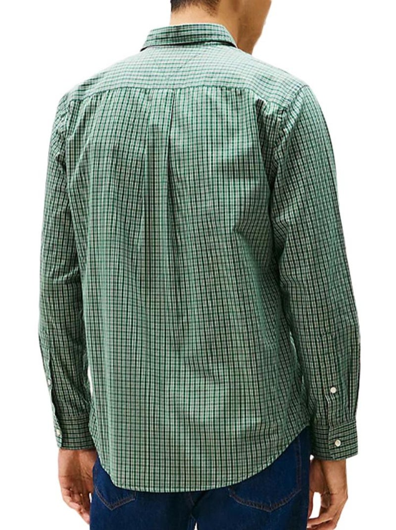 Tommy Hilfiger Flex Poplin Geruit Groen Overhemd voor Heren Groen - Kiabi