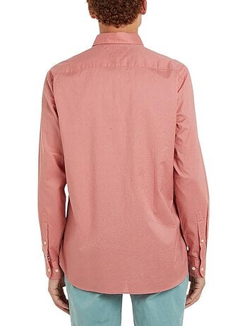 Tommy hilfiger flex poplin heren overhemd roze