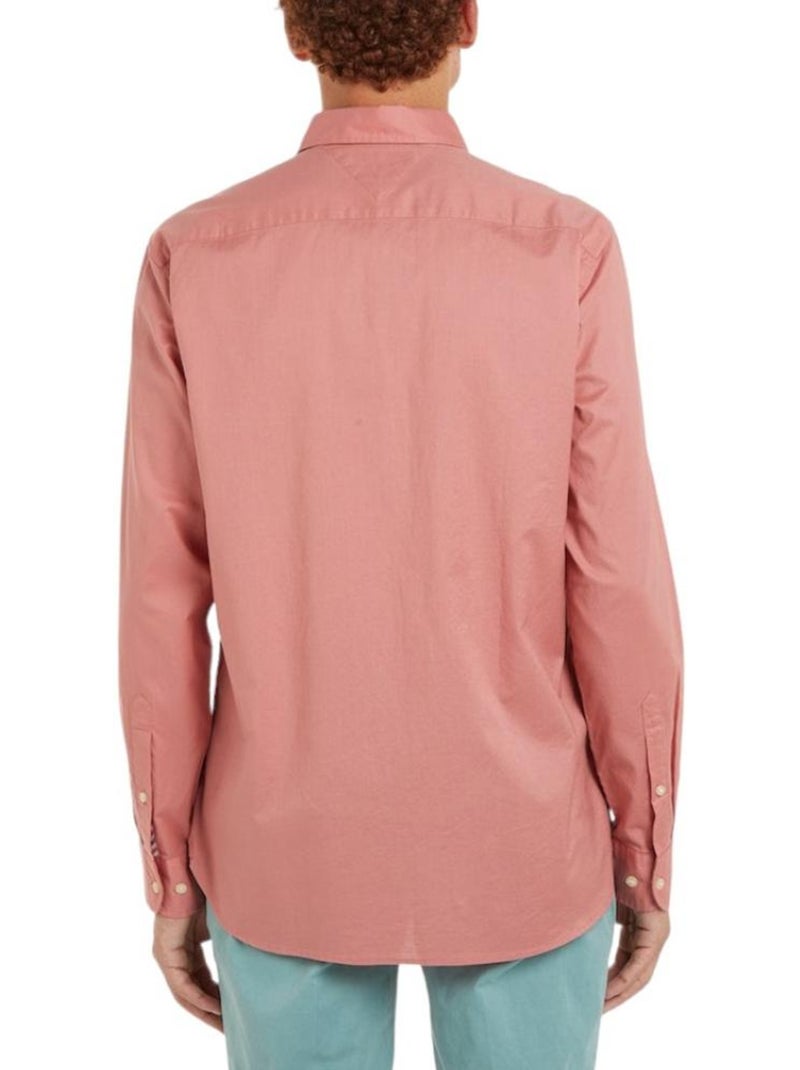 Tommy Hilfiger Flex Poplin Heren overhemd Roze Roze - Kiabi