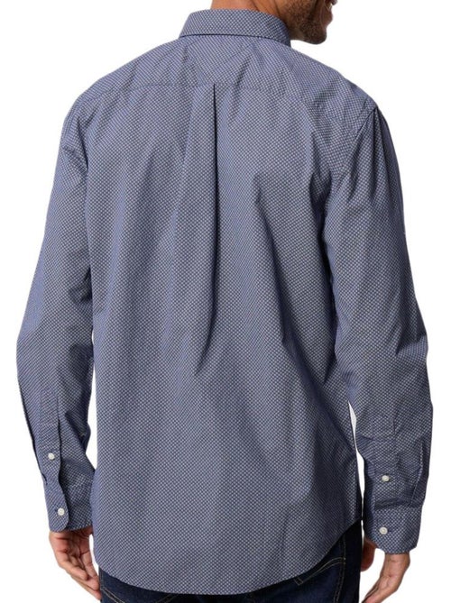Tommy Hilfiger Flex Poplin Herenoverhemd - Marineblauw - Kiabi Tommy Hilfiger Flex Poplin Herenoverhemd - Marineblauw - Kiabi