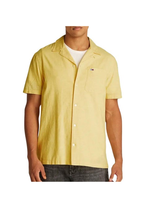 Tommy Hilfiger Geel Linnen Blend Herenoverhemd Aruba - Kiabi Tommy Hilfiger Geel Linnen Blend Herenoverhemd Aruba - Kiabi