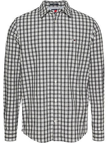 Tommy hilfiger geruit overhemd zwart/wit voor heren