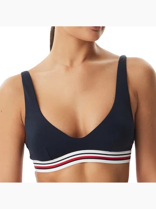 Tommy hilfiger gestreepte marine bikini top voor dames - Kiabi