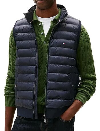 Tommy hilfiger heren bodywarmer donkerblauw mix media