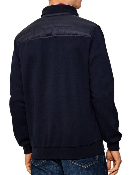 Tommy hilfiger heren gewatteerde jas donkerblauw mix media - Kiabi
