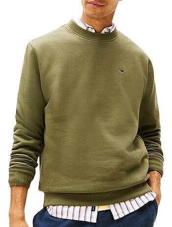 Tommy Hilfiger Heren Groene Sweatshirt Reg Flag Crews