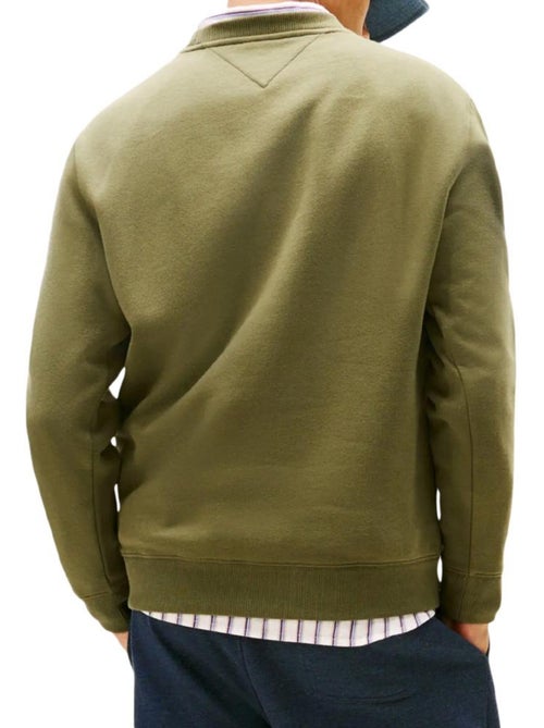 Tommy Hilfiger Heren Groene Sweatshirt Reg Flag Crews - Kiabi Tommy Hilfiger Heren Groene Sweatshirt Reg Flag Crews - Kiabi