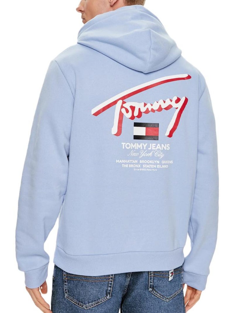 Tommy Hilfiger Heren Hoodie Blauw Reg Street Blauw - Kiabi