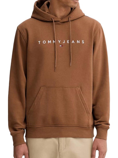 Tommy Hilfiger Heren Hoodie Bruin - Linear - Kiabi Tommy Hilfiger Heren Hoodie Bruin - Linear - Kiabi
