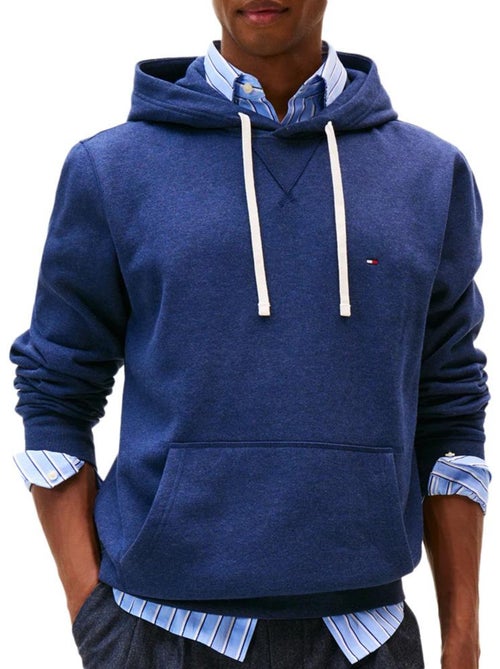 Tommy Hilfiger Heren Hoodie Donkerblauw Seasonal Fleece - Kiabi Tommy Hilfiger Heren Hoodie Donkerblauw Seasonal Fleece - Kiabi
